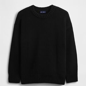 Gap NWT 100% cotton oversized sweater in black women’s size small
